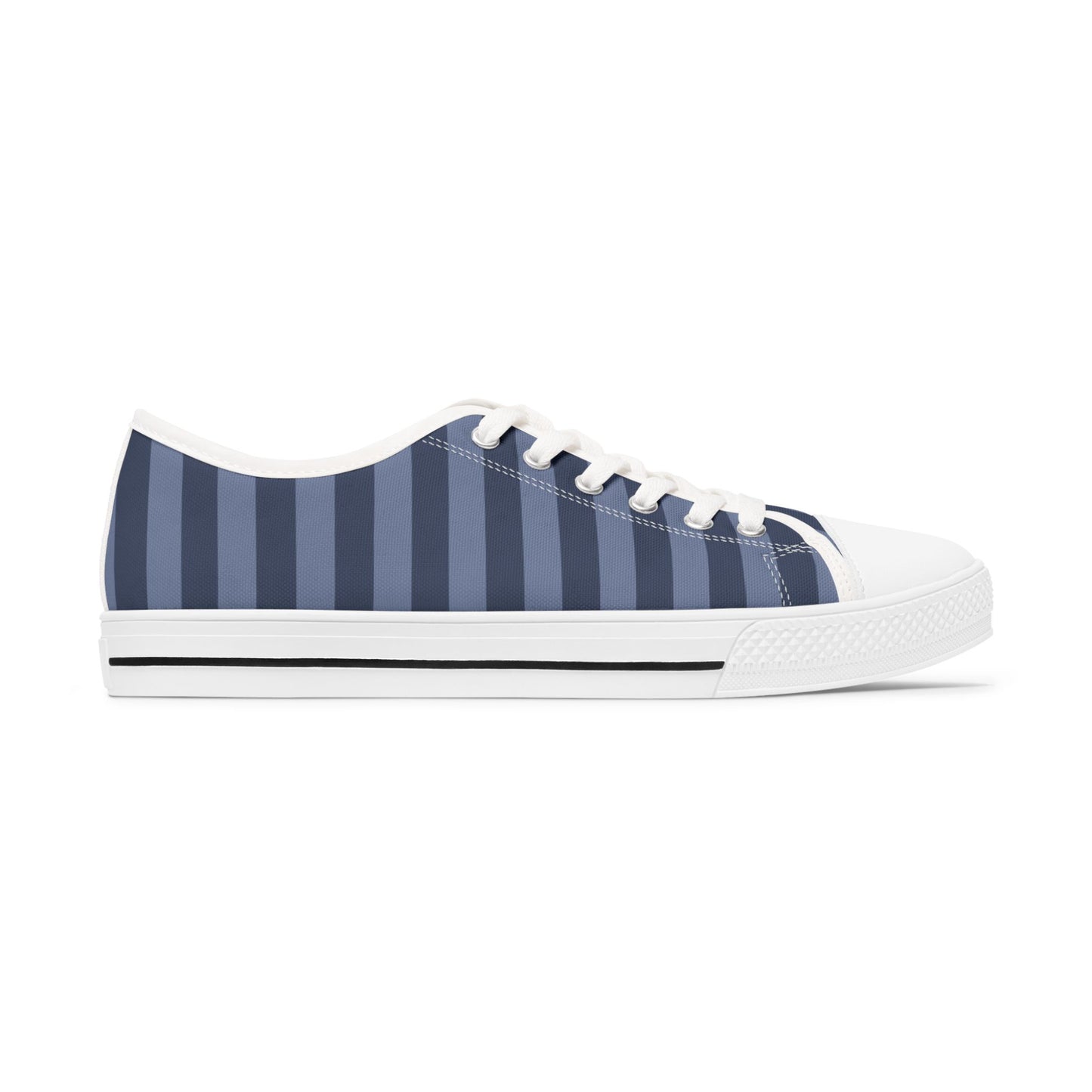 Preppy Navy Stripe Low-Top Canvas Trainers