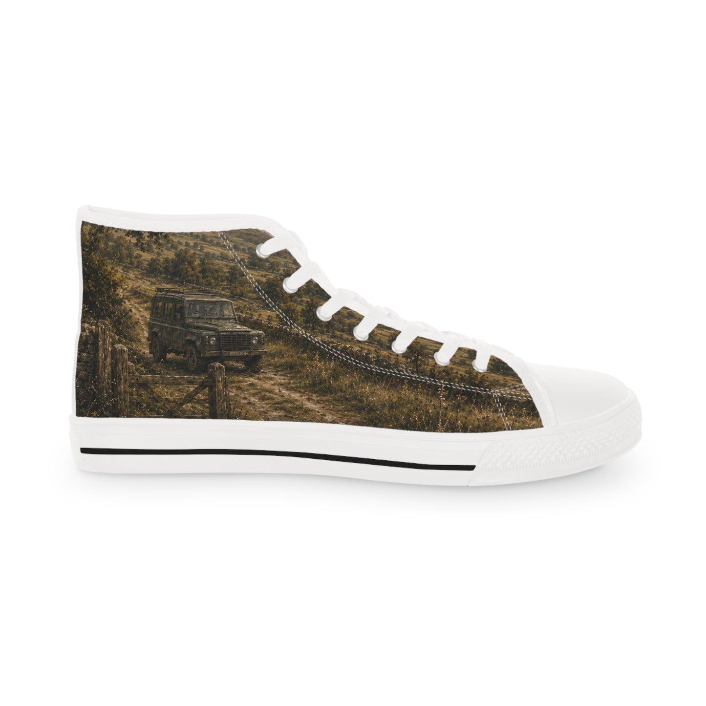 Mens Great Dane Countryside High Top Sneakers | British Heritage Dog Lover Shoes | Vintage Country 4x4 Trainers