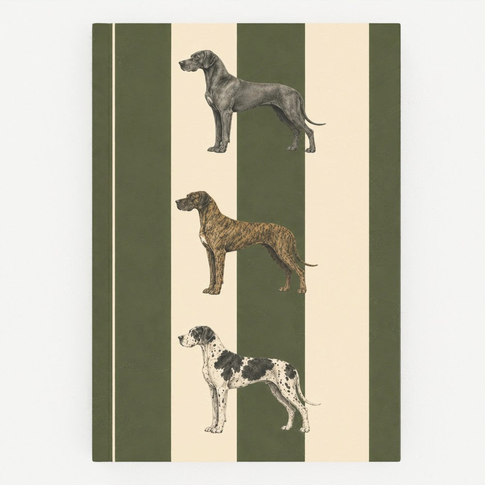 Great Dane Stripe A5 Hardback Notebook