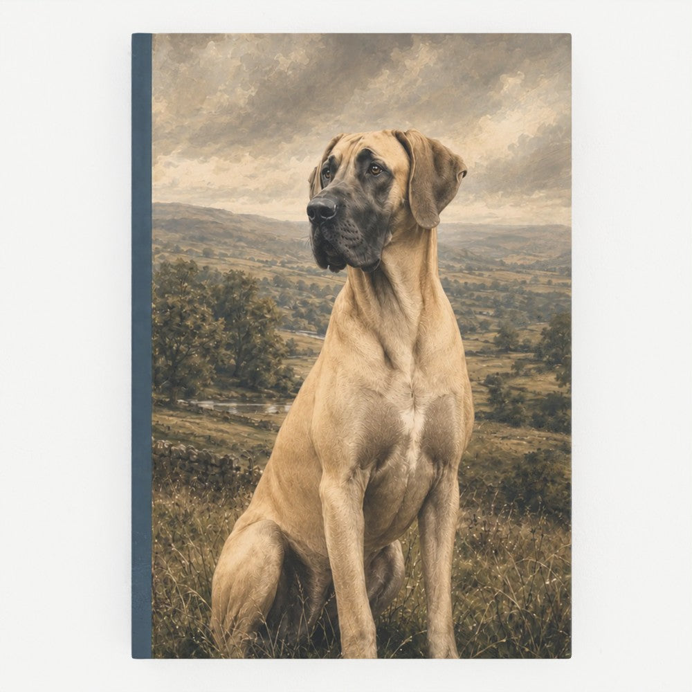 Fawn Great Dane British Heritage A5 Hardback Notebook