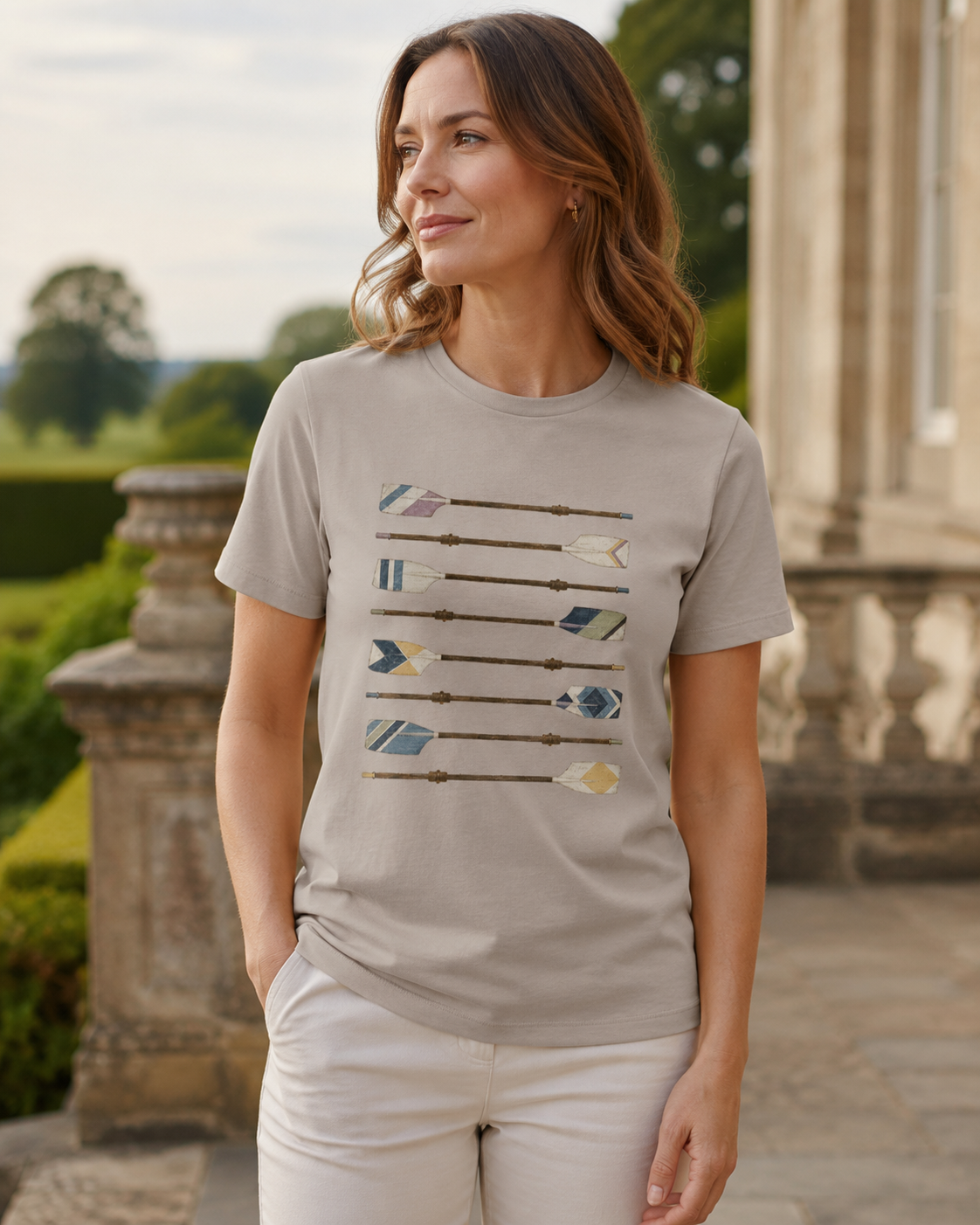 Vintage Rowing Oars Women’s T-Shirt – Preppy Heritage Design
