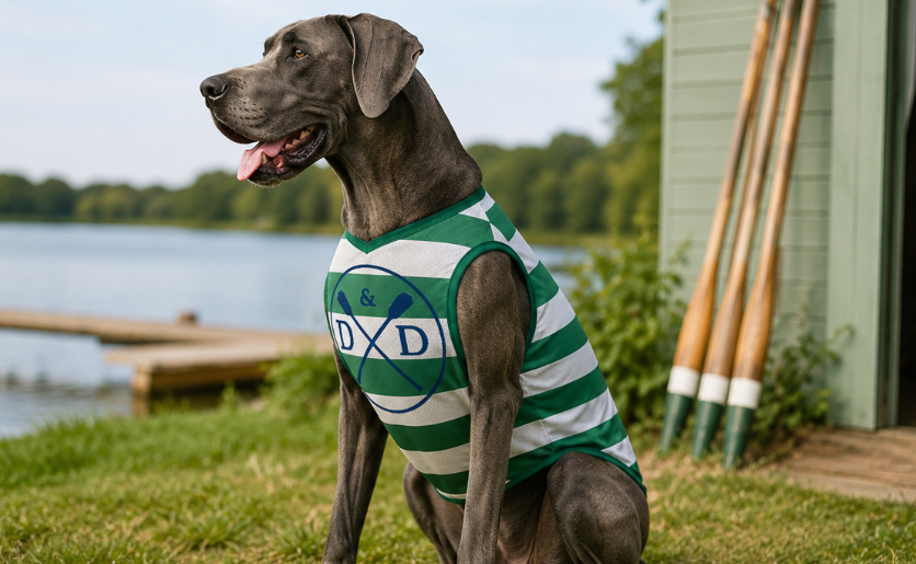 Great Dane Clothes: Introducing Our Polo and Rowing Dog Jerseys