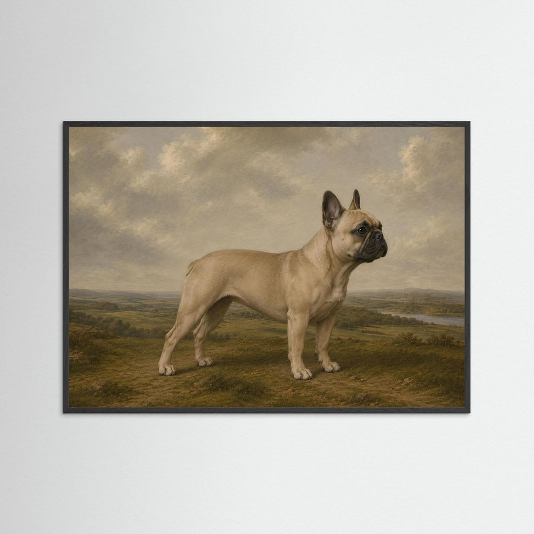 French Bulldog in the British Countryside framed wall art