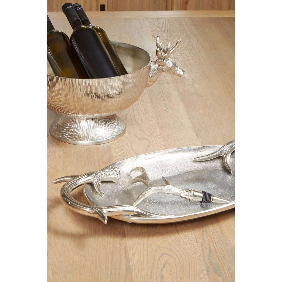 Silver Antler Serving Tray