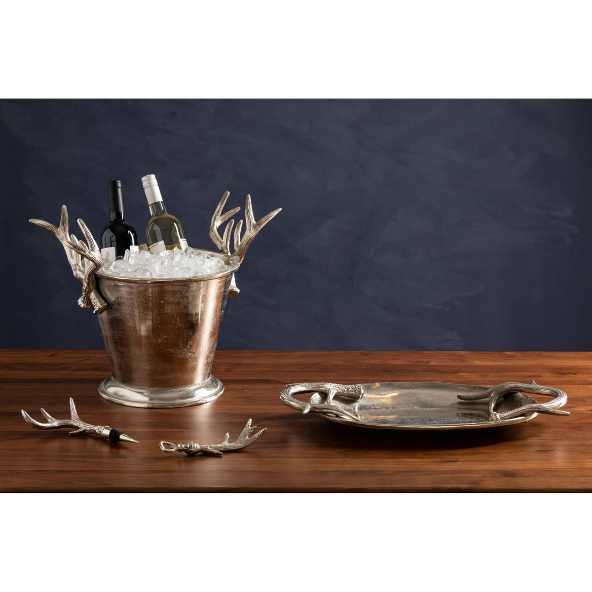 Silver Antler Serving Tray