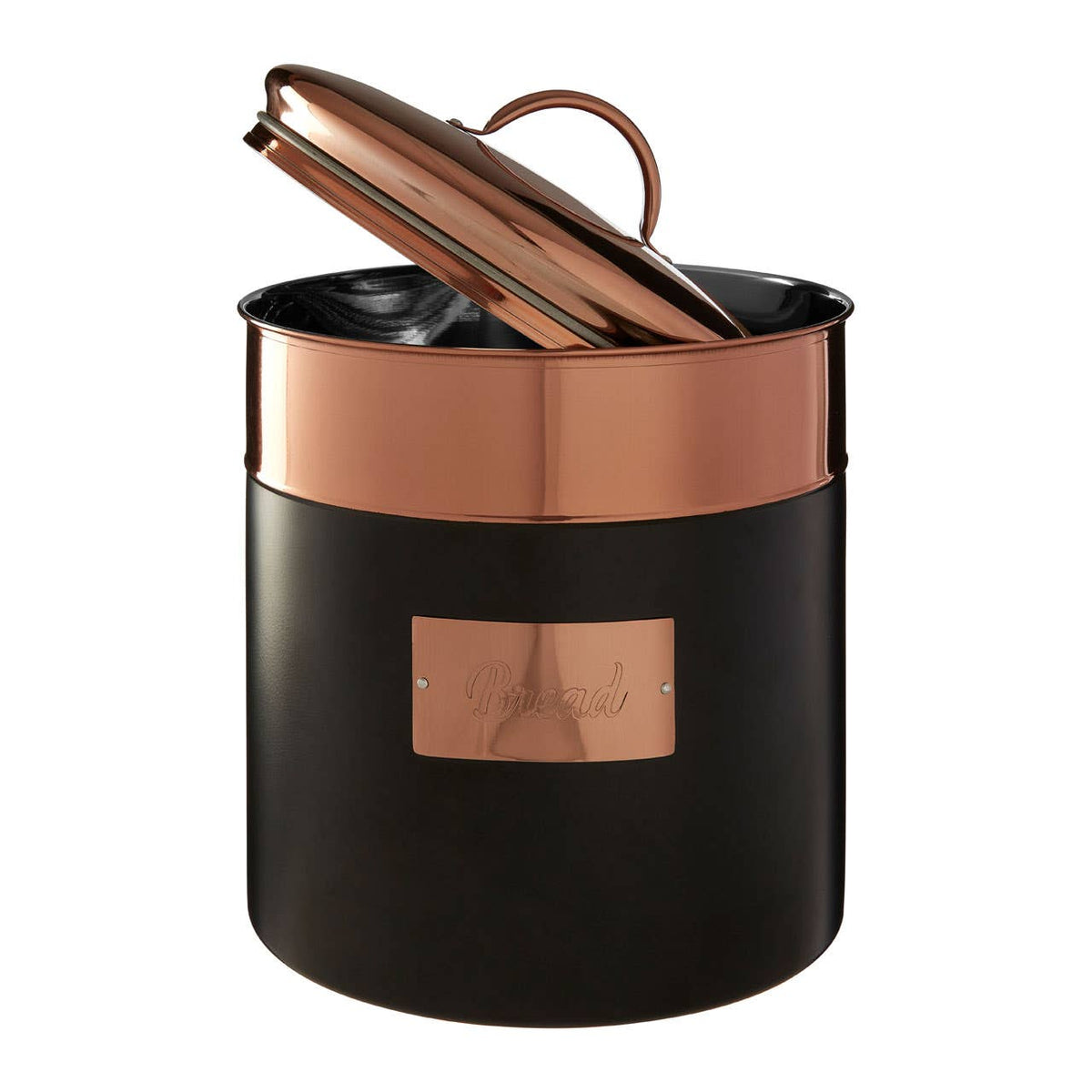 Prescott Charcoal And Copper Bread Bin