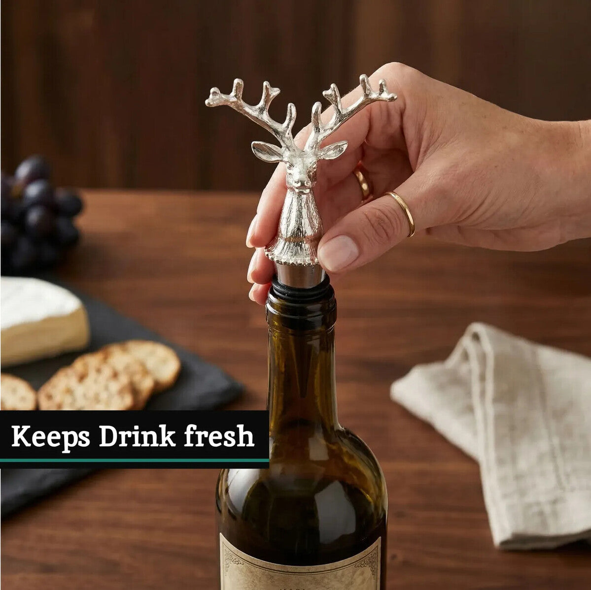 Stag Bottle Stopper