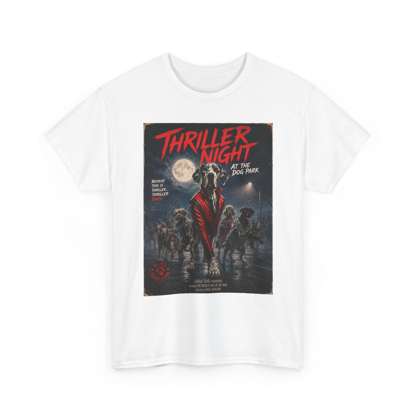 Thriller Night At The Dog Park Great Dane Movie Parody T Shirt