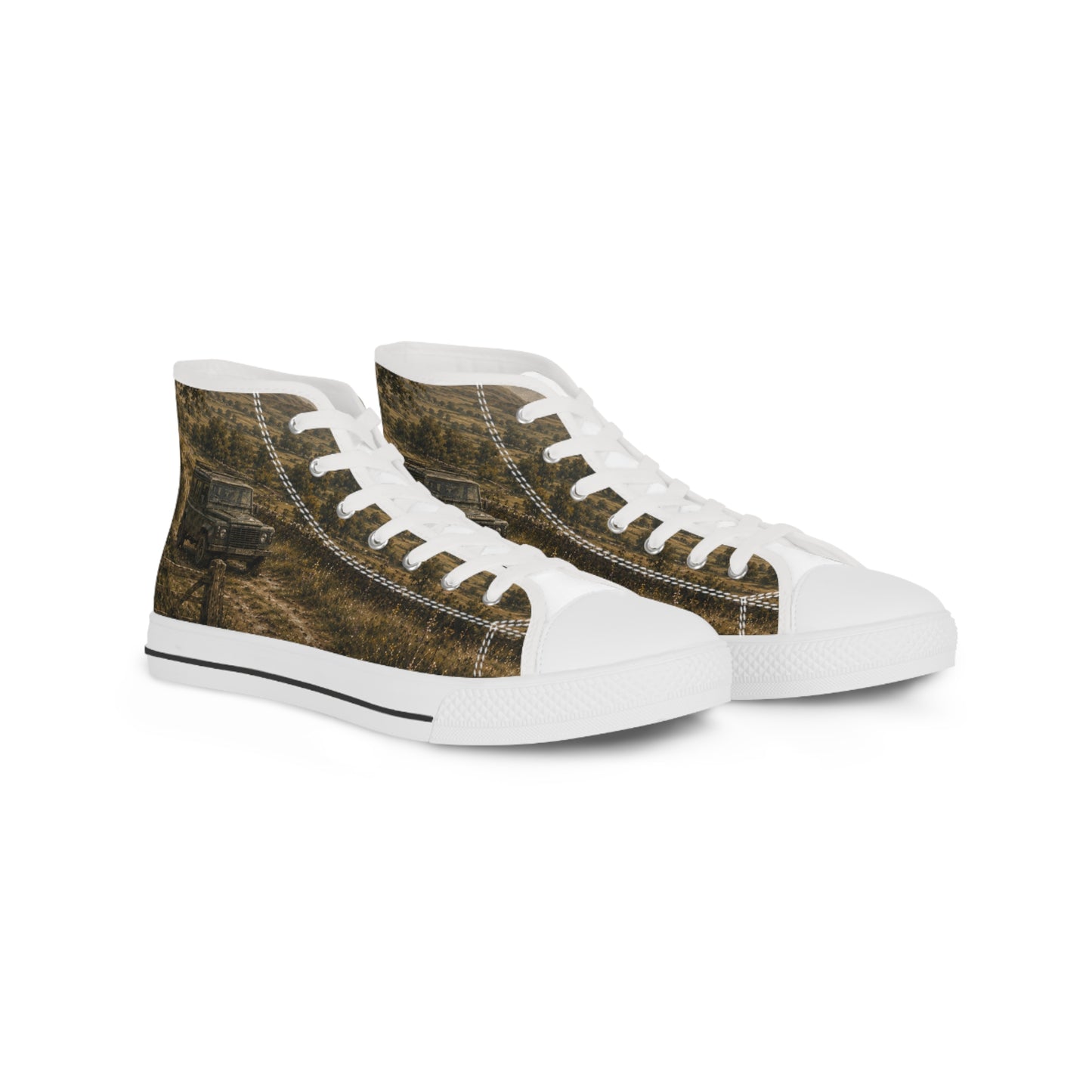 Mens Great Dane Countryside High Top Sneakers | British Heritage Dog Lover Shoes | Vintage Country 4x4 Trainers
