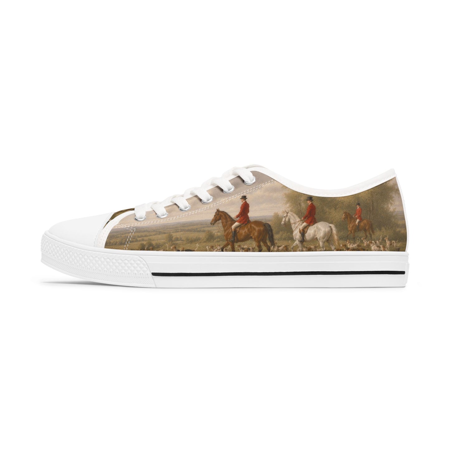 Vintage Equestrian Scene II Low Top Sneakers - Womens