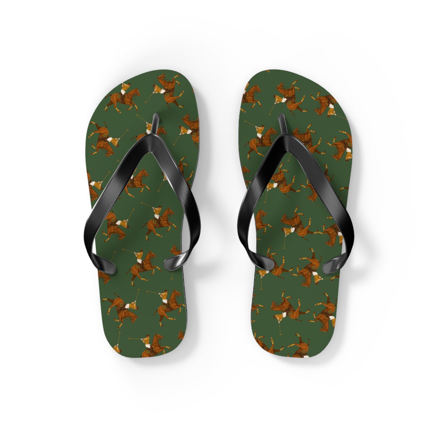 Polo Match Pattern Flip-Flops -Mens