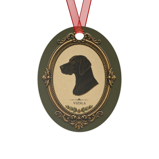 Vizsla Christmas Ornament – Vintage Cameo Dog Decoration, Heritage-Style Vizsla Lover Gift