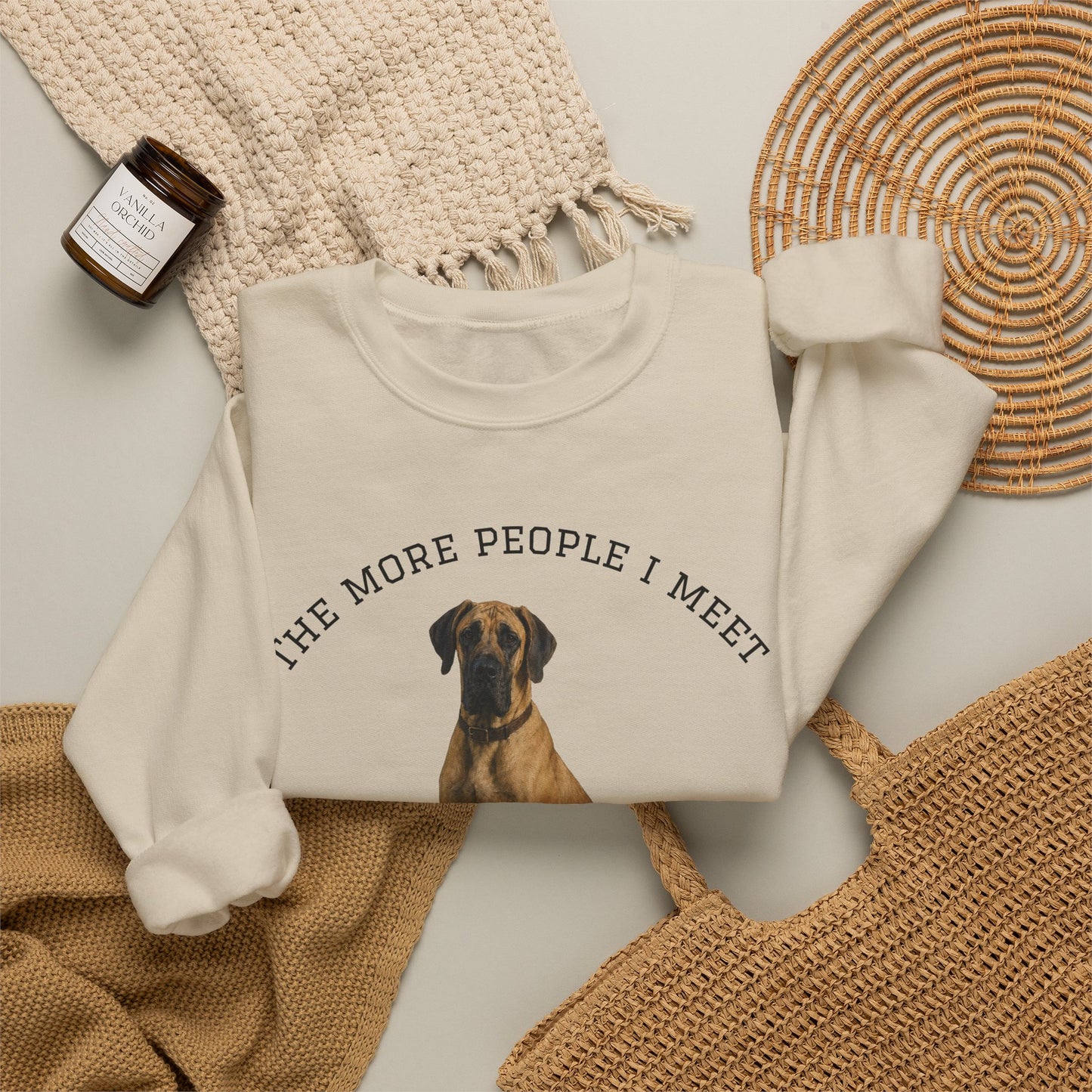 Fawn Great Dane Crewneck Sweatshirt