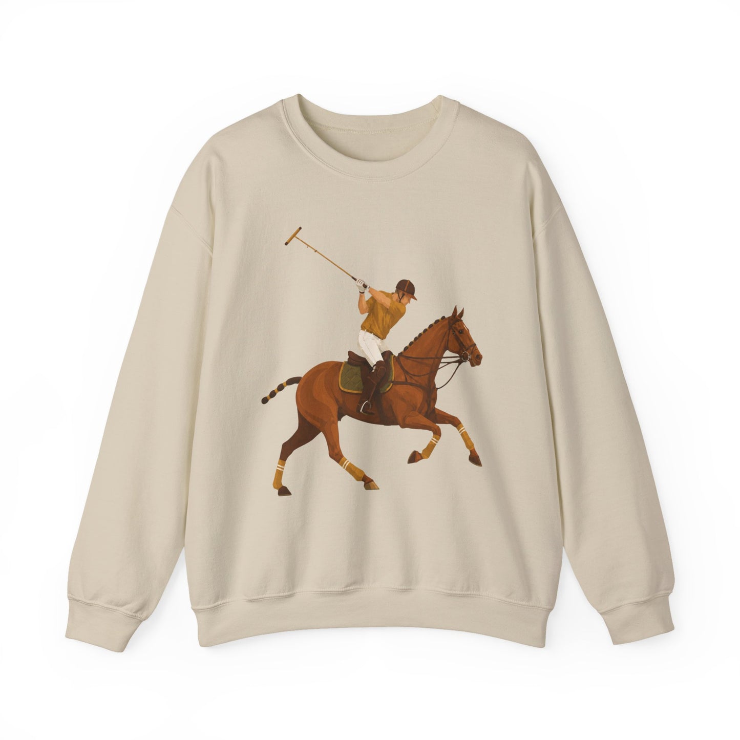 Global Colours -  Vintage Polo Horse Sweatshirt | Heritage Country Club Equestrian Graphic Crewneck