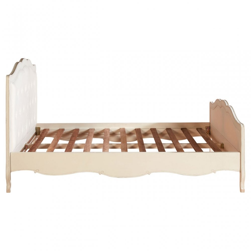 Bayur Carved White King Size Bed
