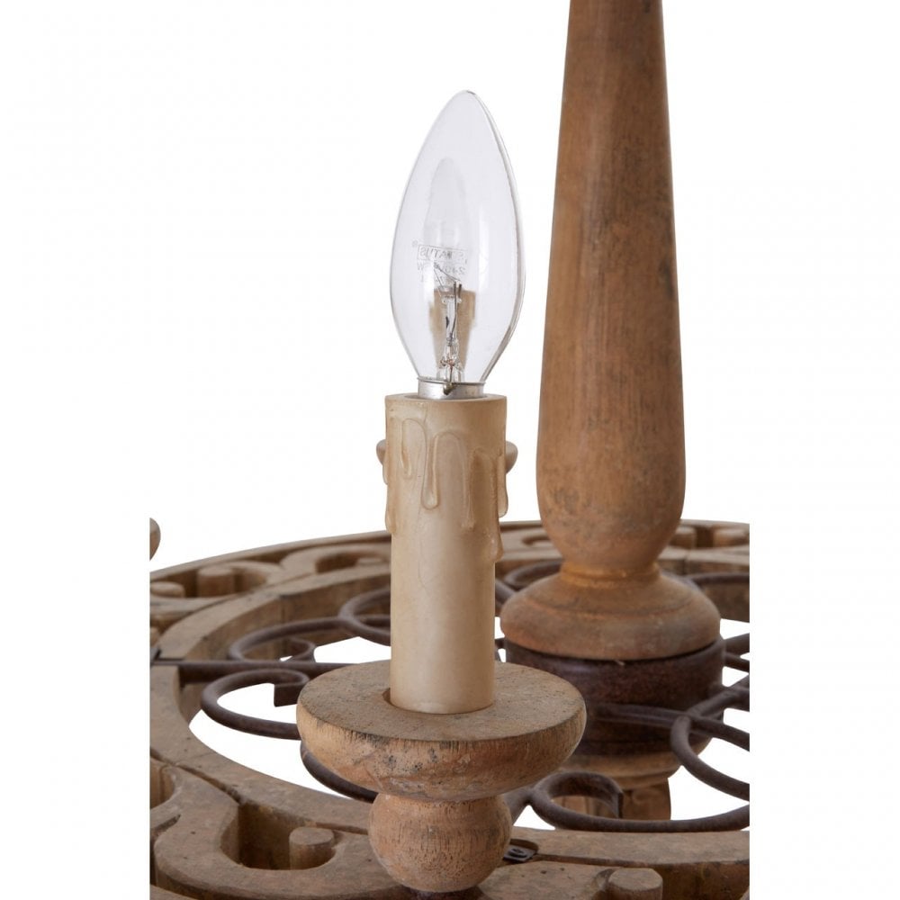 Paxton 5-Light Weathered Wood Chandelier