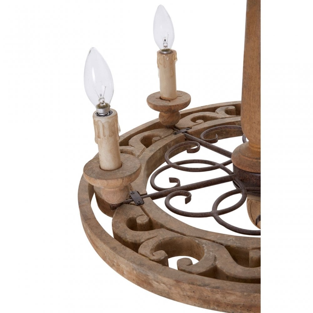 Paxton 5-Light Weathered Wood Chandelier