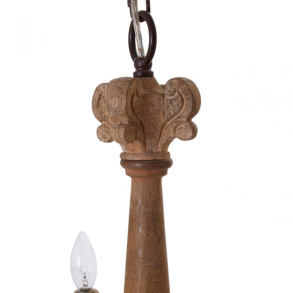 Paxton 5-Light Weathered Wood Chandelier