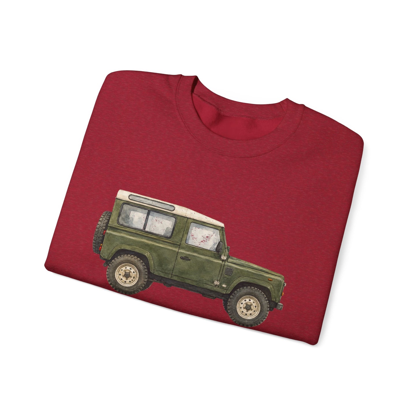 Adventure Land Rover Sweatshirt – Vintage Green Off-Road Truck Crewneck