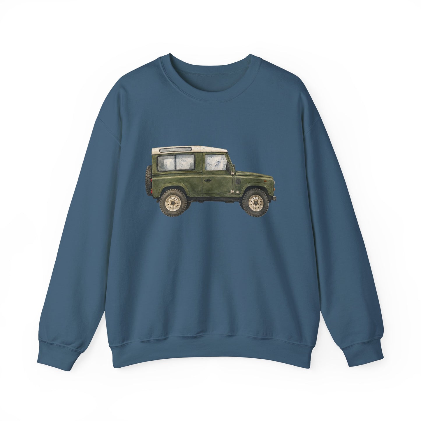 Adventure Land Rover Sweatshirt – Vintage Green Off-Road Truck Crewneck