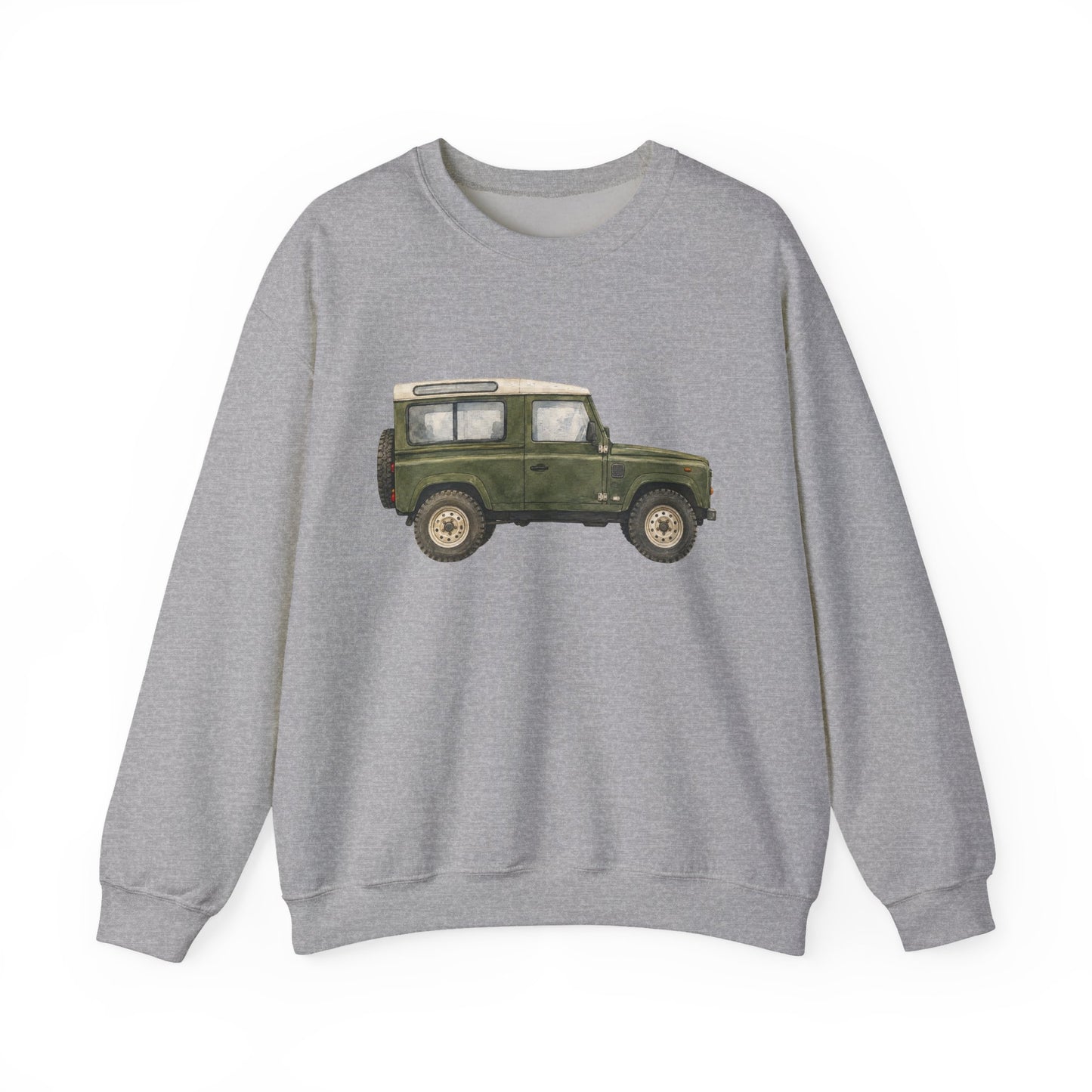 Adventure Land Rover Sweatshirt – Vintage Green Off-Road Truck Crewneck