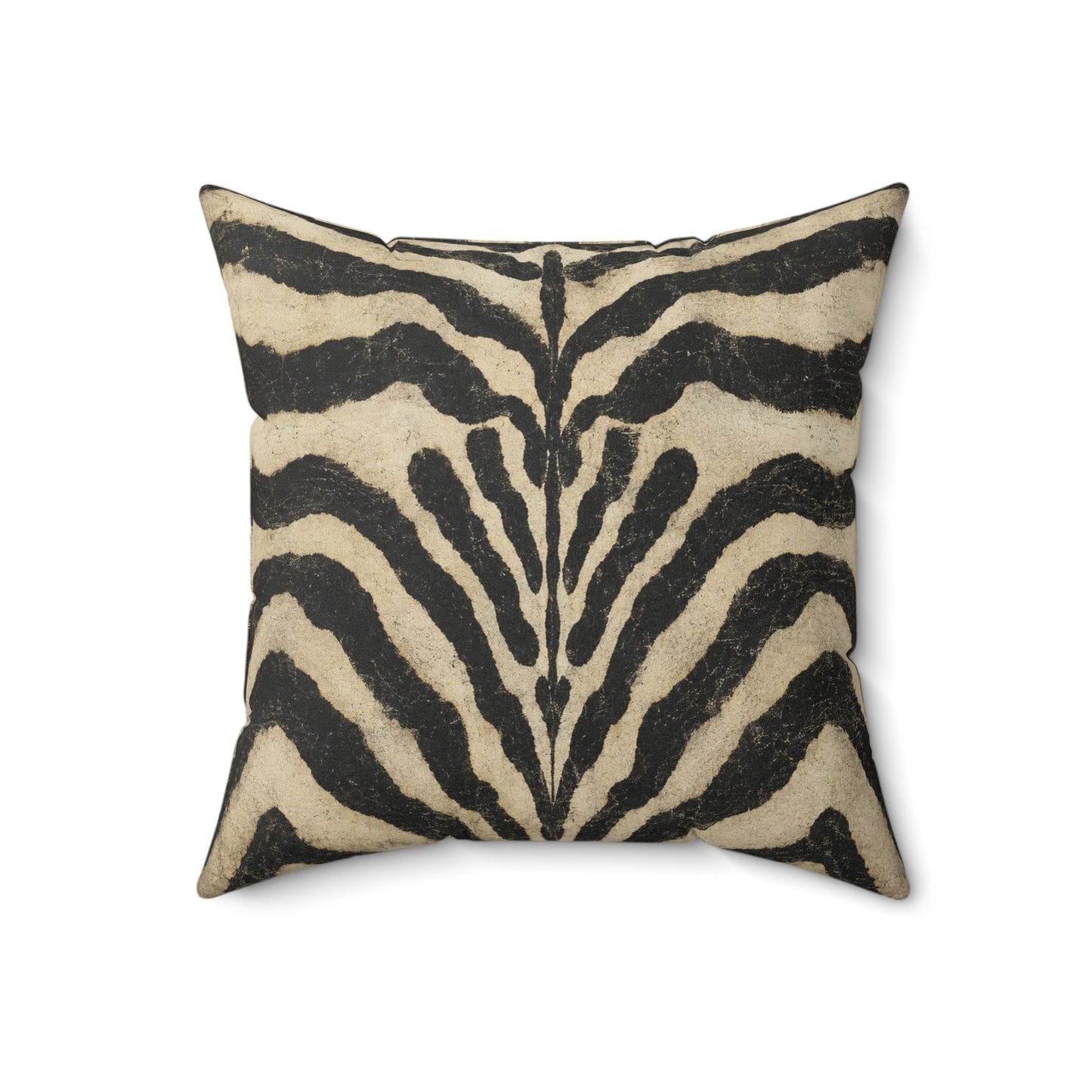 Vintage Zebra Print Faux Suede Cushion
