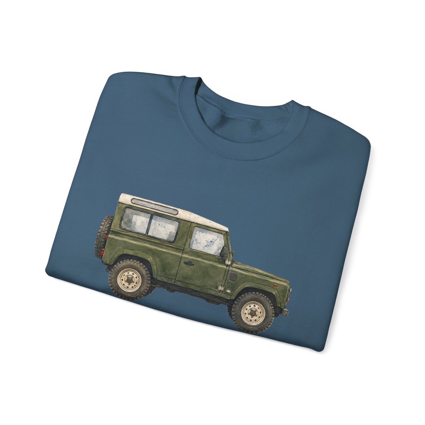 Adventure Land Rover Sweatshirt – Vintage Green Off-Road Truck Crewneck