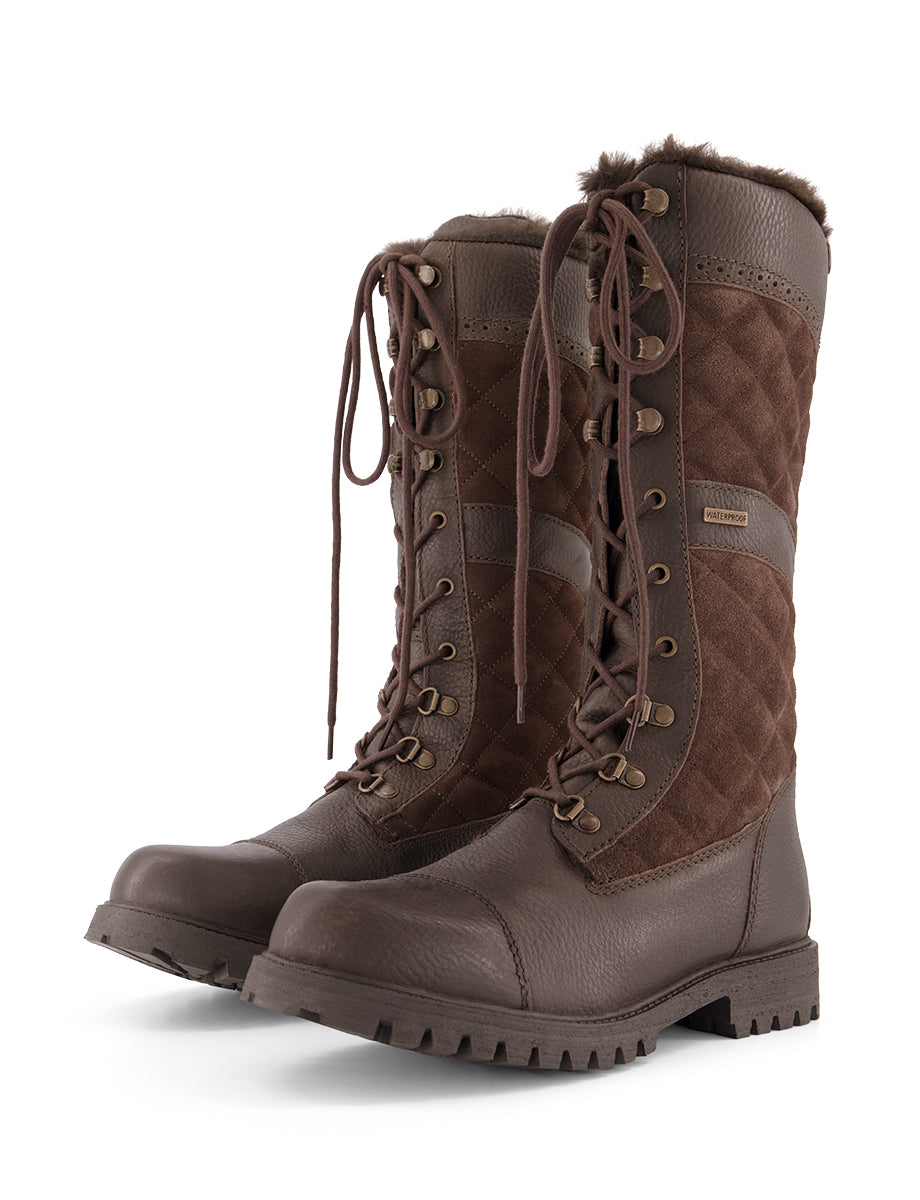 Dublin Yukon Quilt Country Boots – Chocolate Brown – product view 1