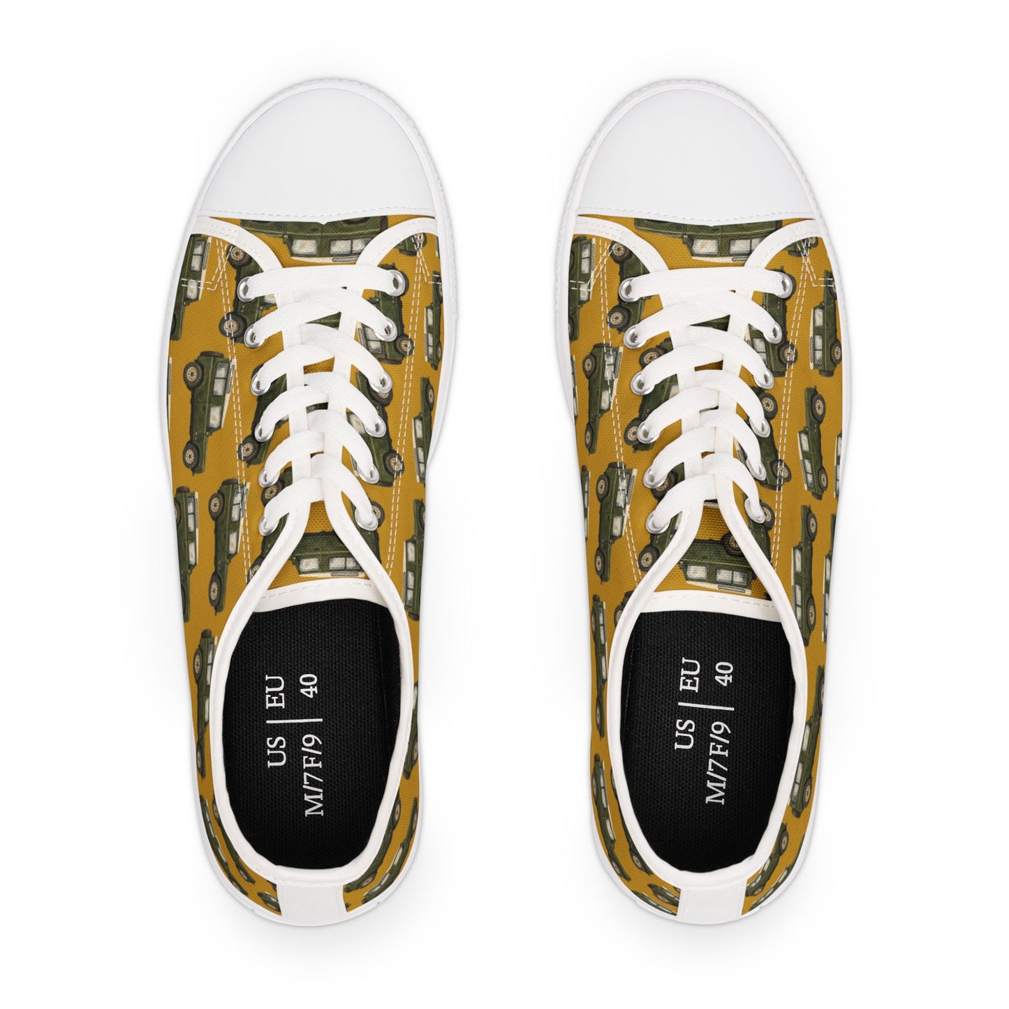 Mustard Low Top Sneakers Defender Jeep Vintage Green - Womens