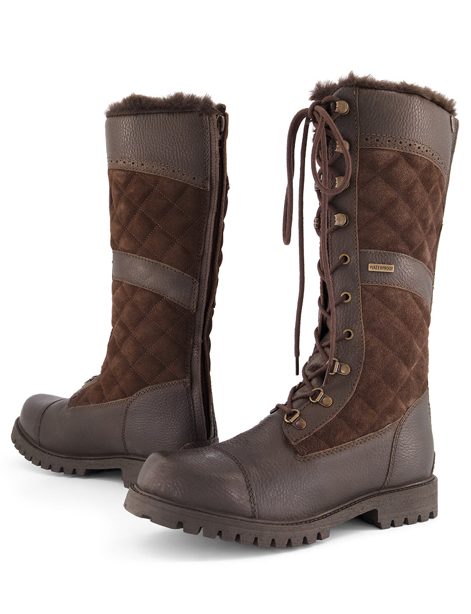 Dublin Yukon Quilt Country Boots – Chocolate Brown – product view 2