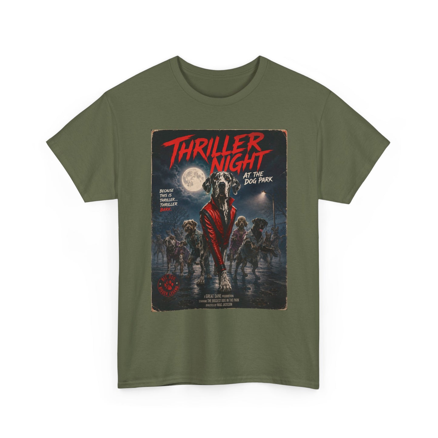 Thriller Night At The Dog Park Great Dane Movie Parody T Shirt