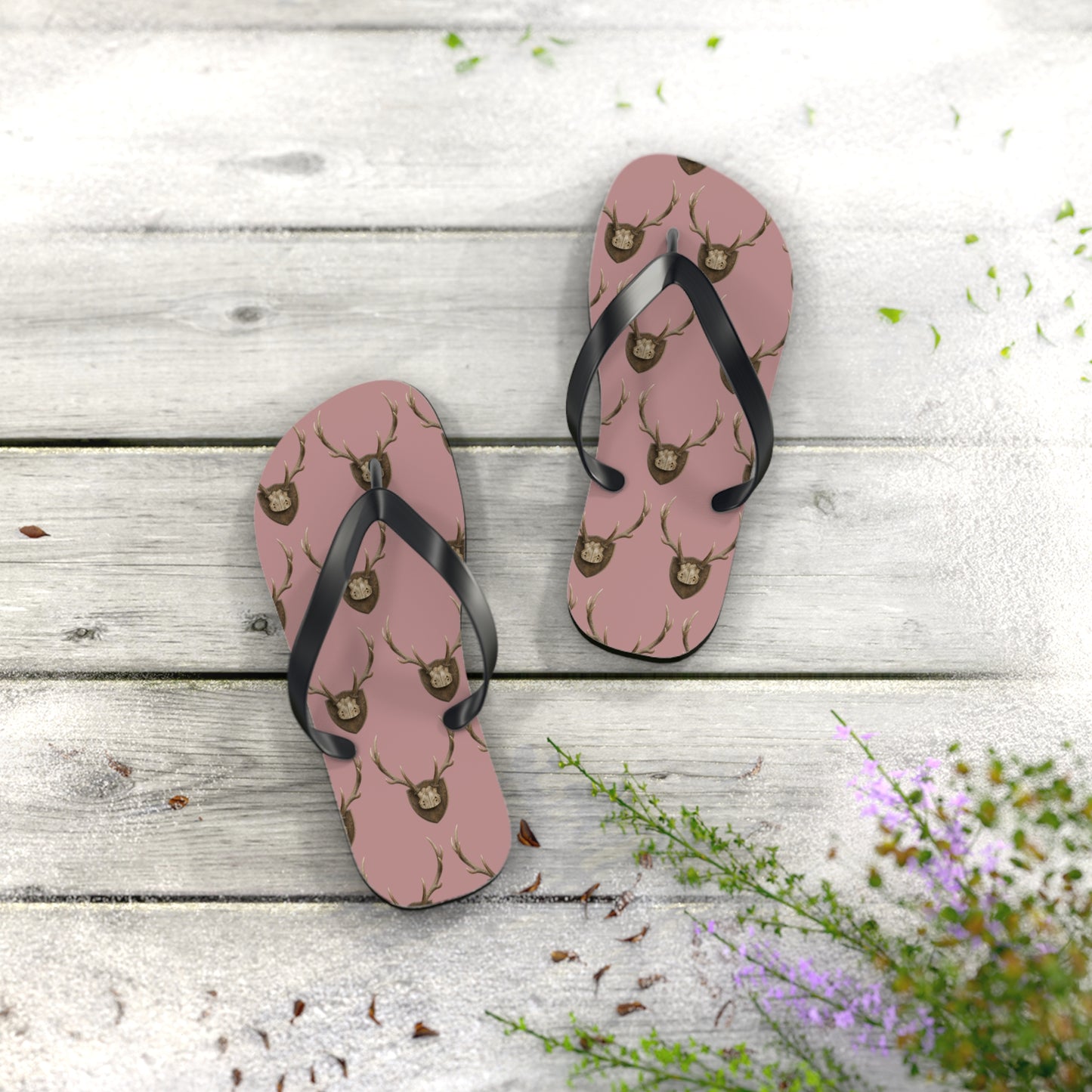 Vintage Stag Flip Flops | British Heritage Sandals | Womens