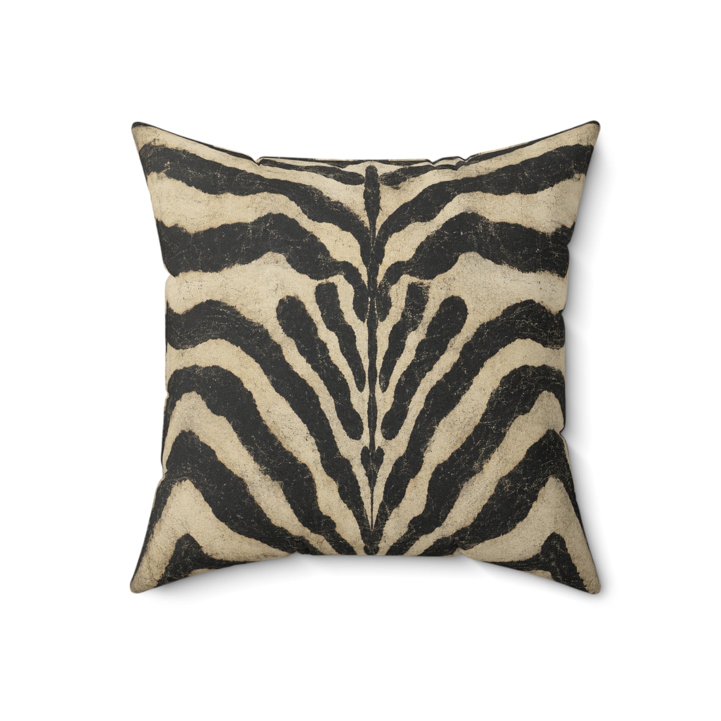 Vintage Zebra Print Faux Suede Cushion