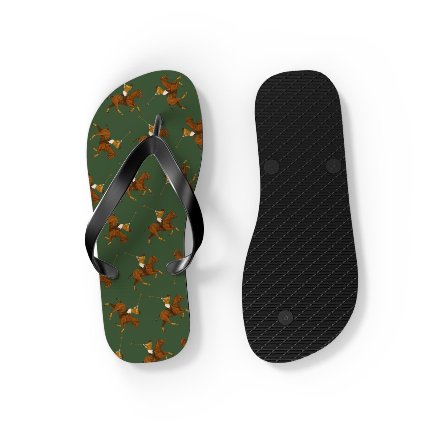 Polo Match Pattern Flip-Flops -Mens