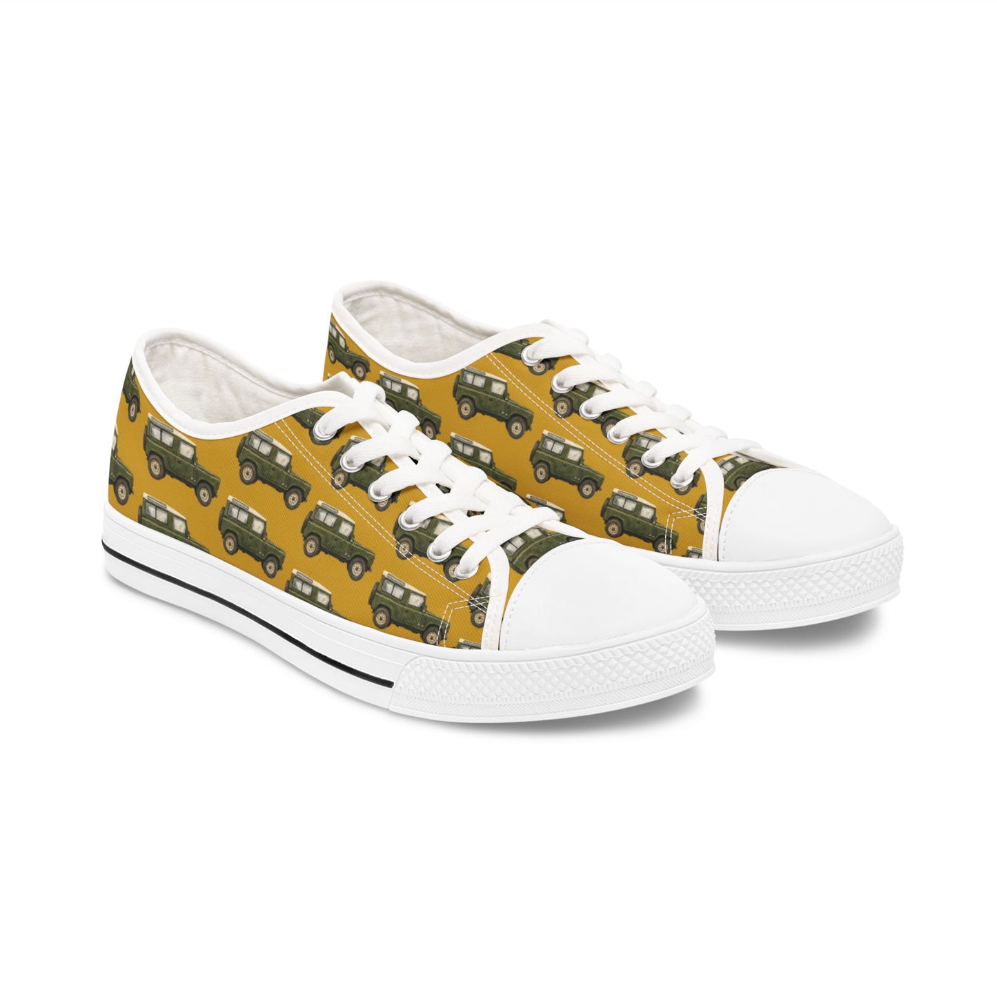 Mustard Low Top Sneakers Defender Jeep Vintage Green - Womens
