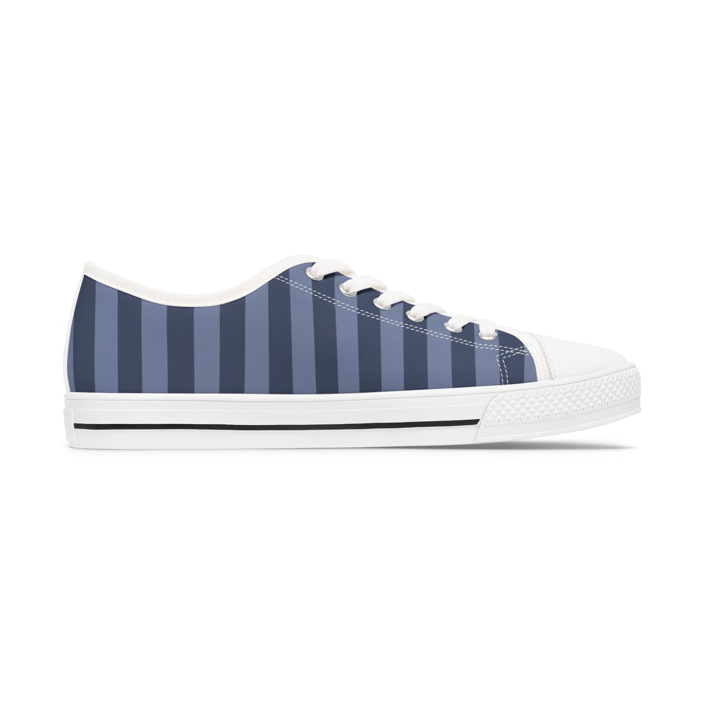 Preppy Navy Stripe Low-Top Canvas Trainers