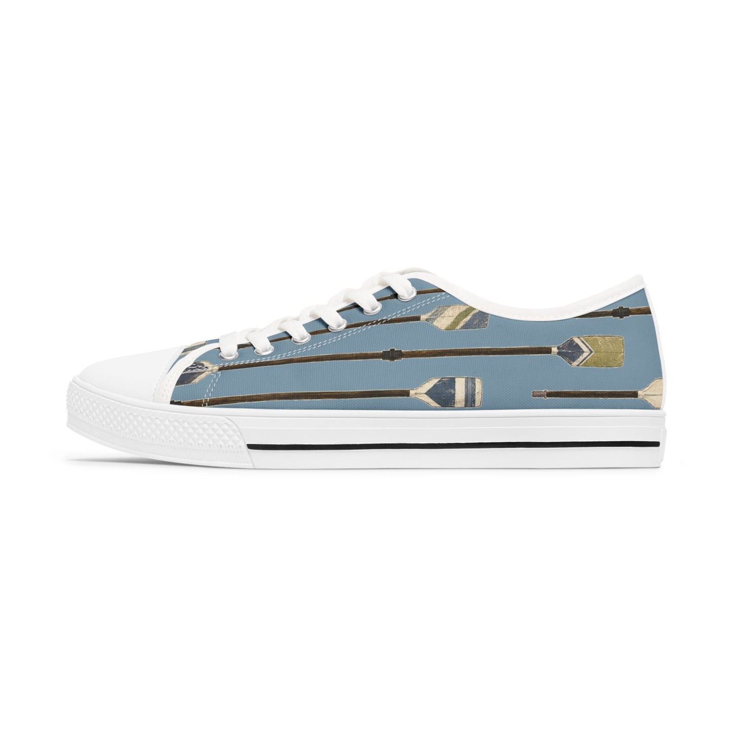 Preppy Rowing Oar Low-Top Canvas Trainers – Heritage Blue