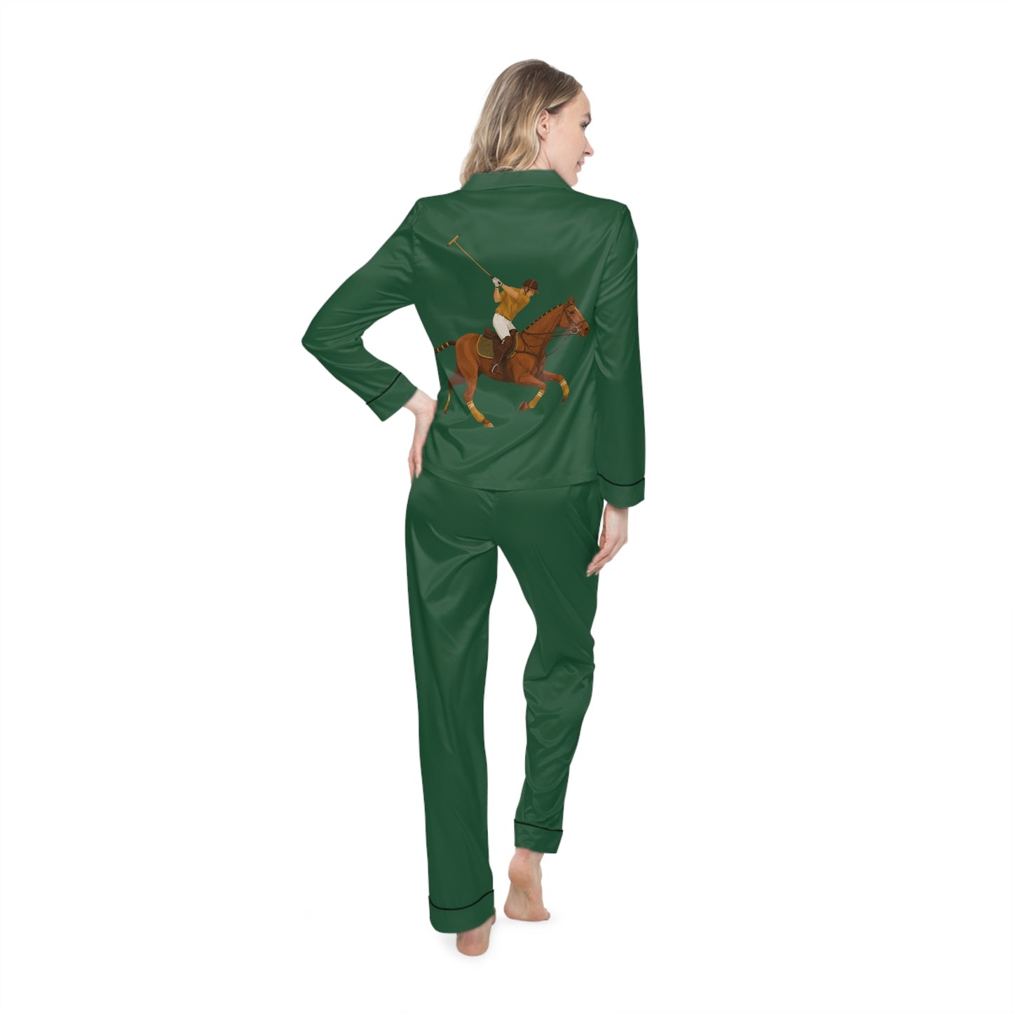 Heritage Green Polo Player Pyjama Set