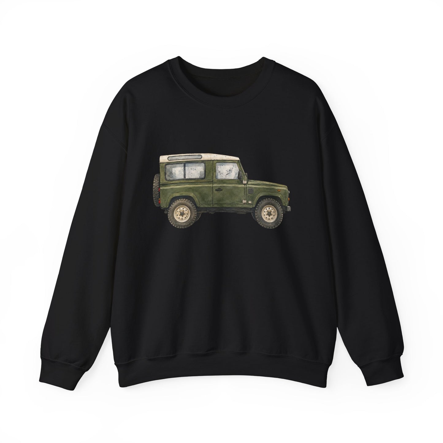 Adventure Land Rover Sweatshirt – Vintage Green Off-Road Truck Crewneck