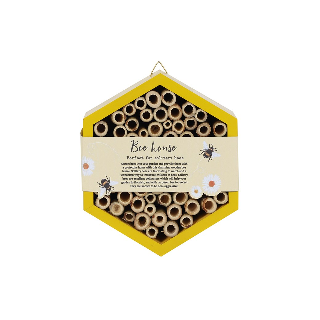Bee Hotel | Wooden Garden Bee House for Pollinators
