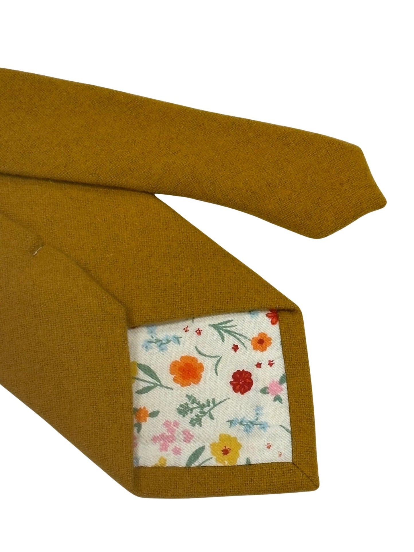 100% wool  tie in mustard