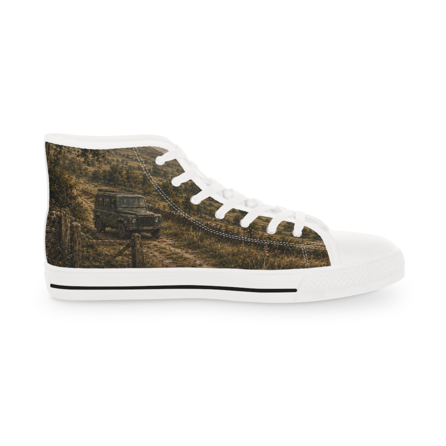 Mens Great Dane Countryside High Top Sneakers | British Heritage Dog Lover Shoes | Vintage Country 4x4 Trainers