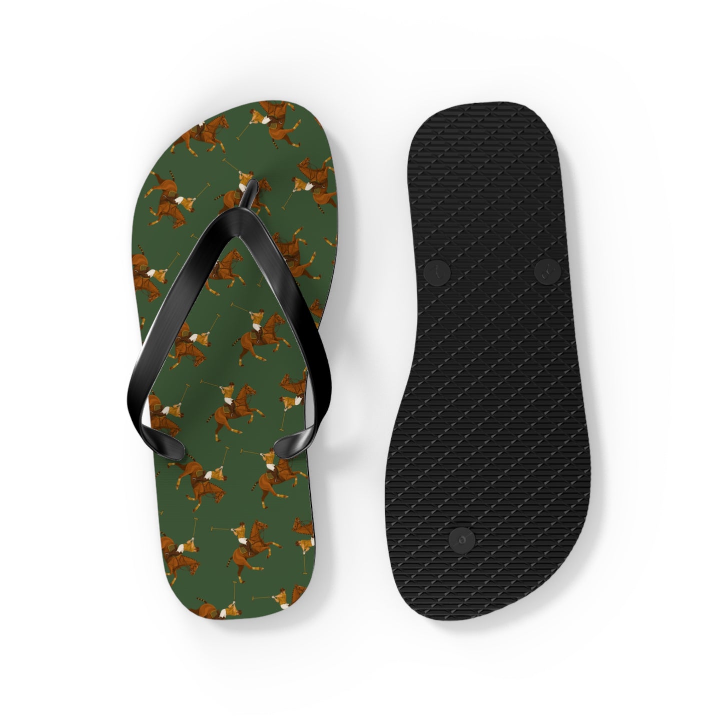 Polo Match Pattern Flip-Flops -Mens