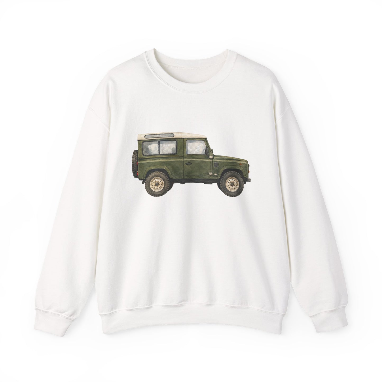 Adventure Land Rover Sweatshirt – Vintage Green Off-Road Truck Crewneck