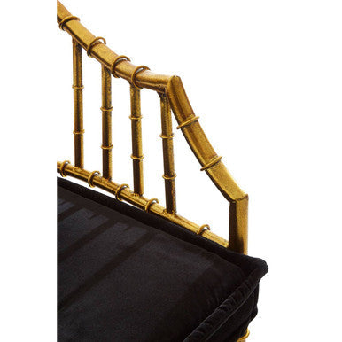 Monroe Gold Velvet Armchair with Metal Frame