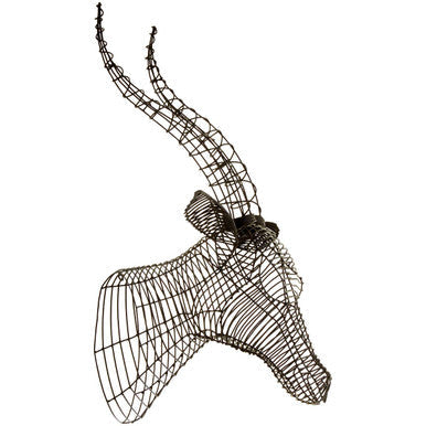 Black Wire Antelope Head