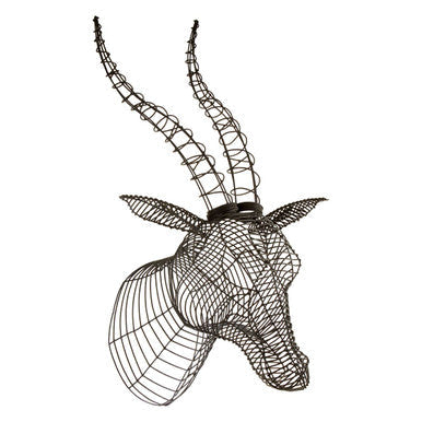 Black Wire Antelope Head