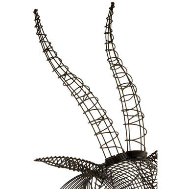 Black Wire Antelope Head
