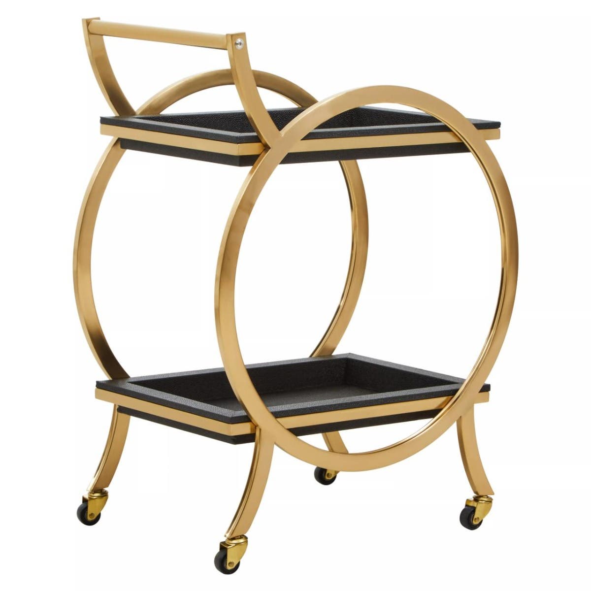 Cardoba Two-Tier Black Serving Trolley