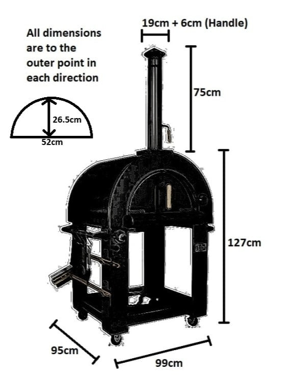 Stainless Steel Garden Pizza Oven with Accessories